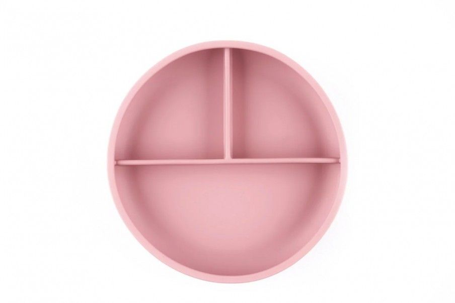 BABY IN WORLD Talerz silikonowy z podziałką Dasky Lilac