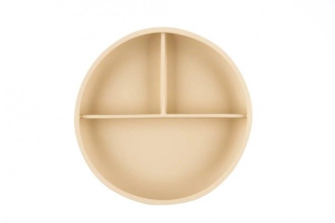 BABY IN WORLD Talerz silikonowy z podziałką Sand