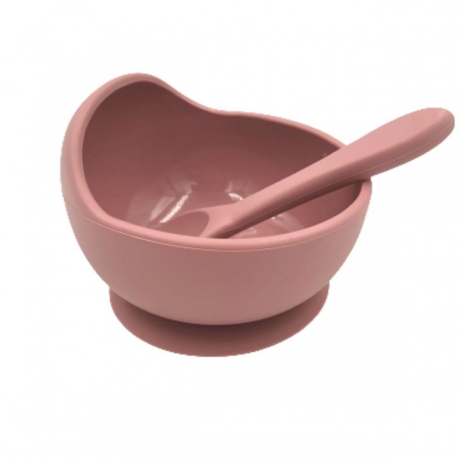 Miska silikonowa z przyssawką i łyżeczką Lilac