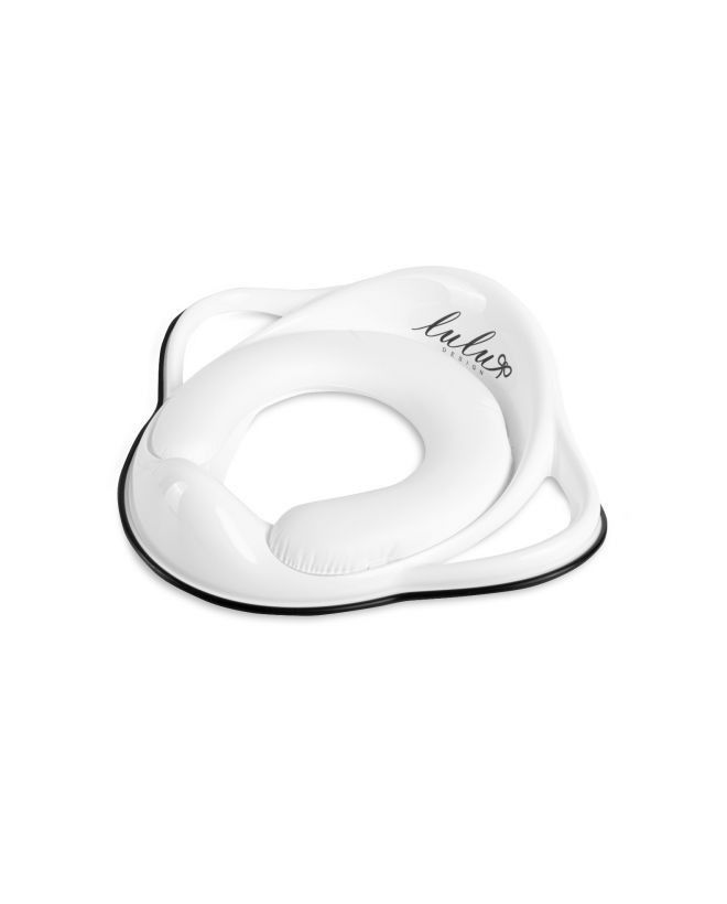 Miękka nakładka na sedes Lulu biało/czarna
