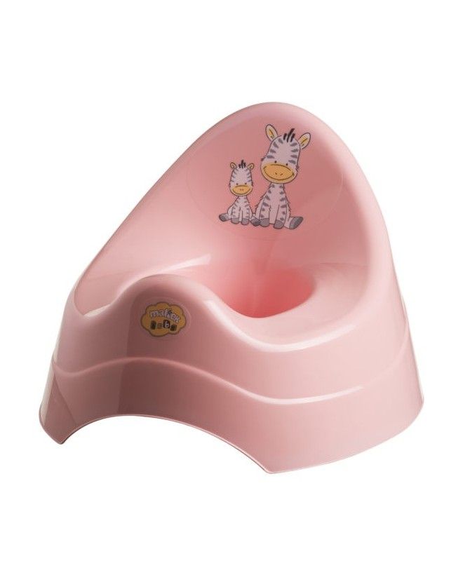 Nocnik z pozytywką Zebra jasny róż