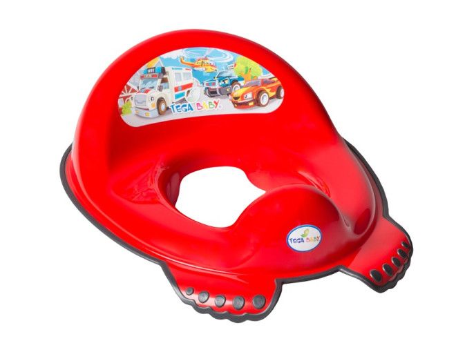 Nakładka sedesowa antypoślizgowa Auta czerwony