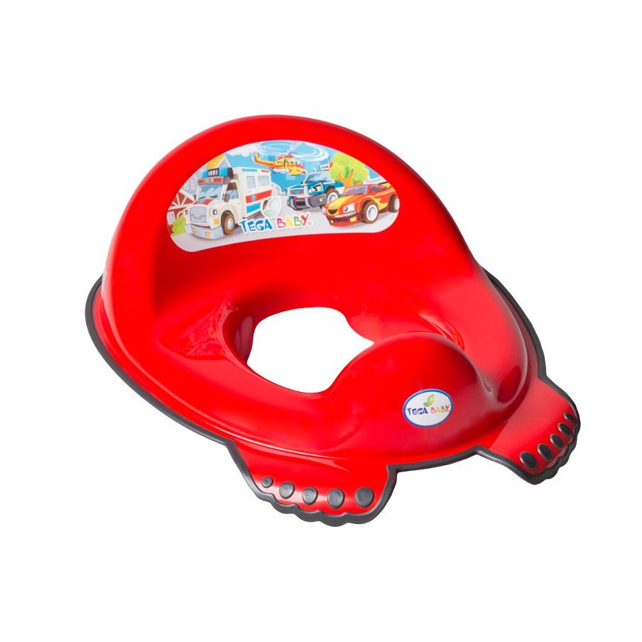 Nakładka sedesowa antypoślizgowa Auta czerwony