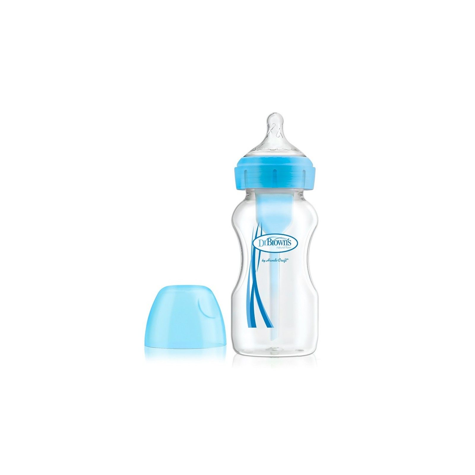 Dr.Browns Butelka szeroka szyjka 270ml PP Options+ niebieska