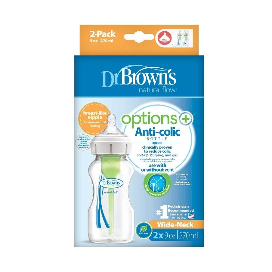 Dr.Browns Butelka szeroka szyjka 270ml PP Options+ 2-pak