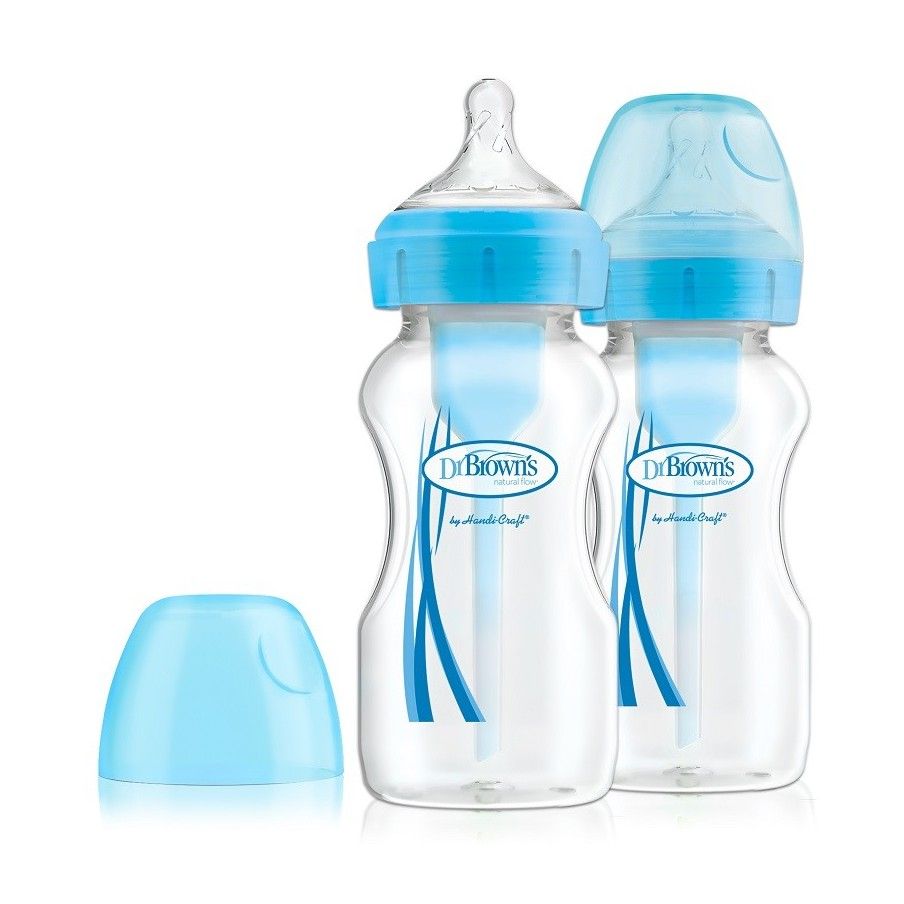 Dr.Browns Butelka szeroka szyjka 270ml PP Options+ 2-pak niebieski