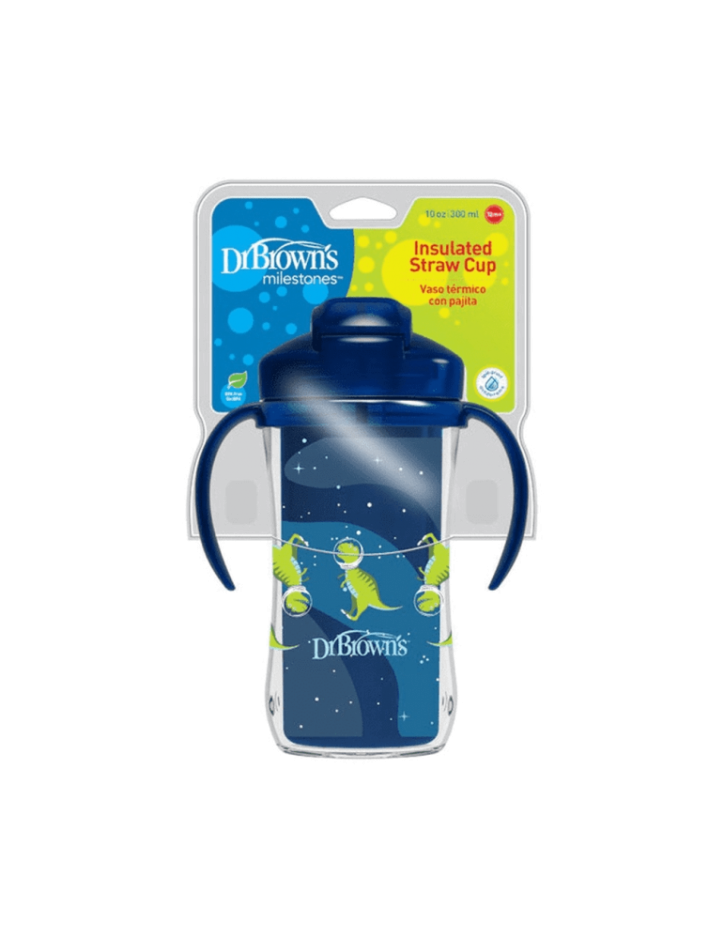 Dr. Brown's Kubek termiczny ze słomką 300ml niebieski