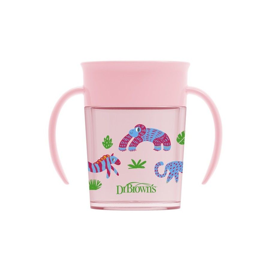 Dr.Browns Kubek Picie jak ze szklanki 200ml różowy