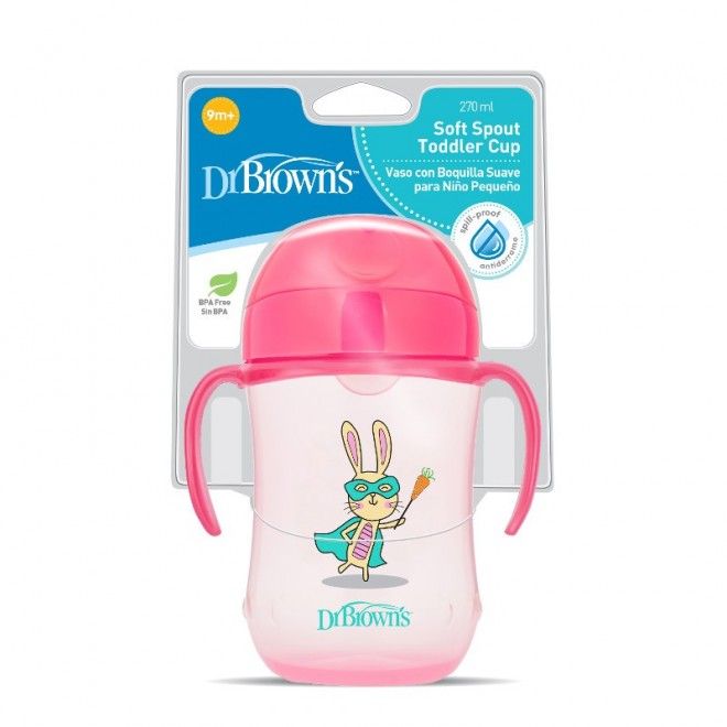Dr.Browns Kubek z miękkim ustnikiem 270ml z uchwytem