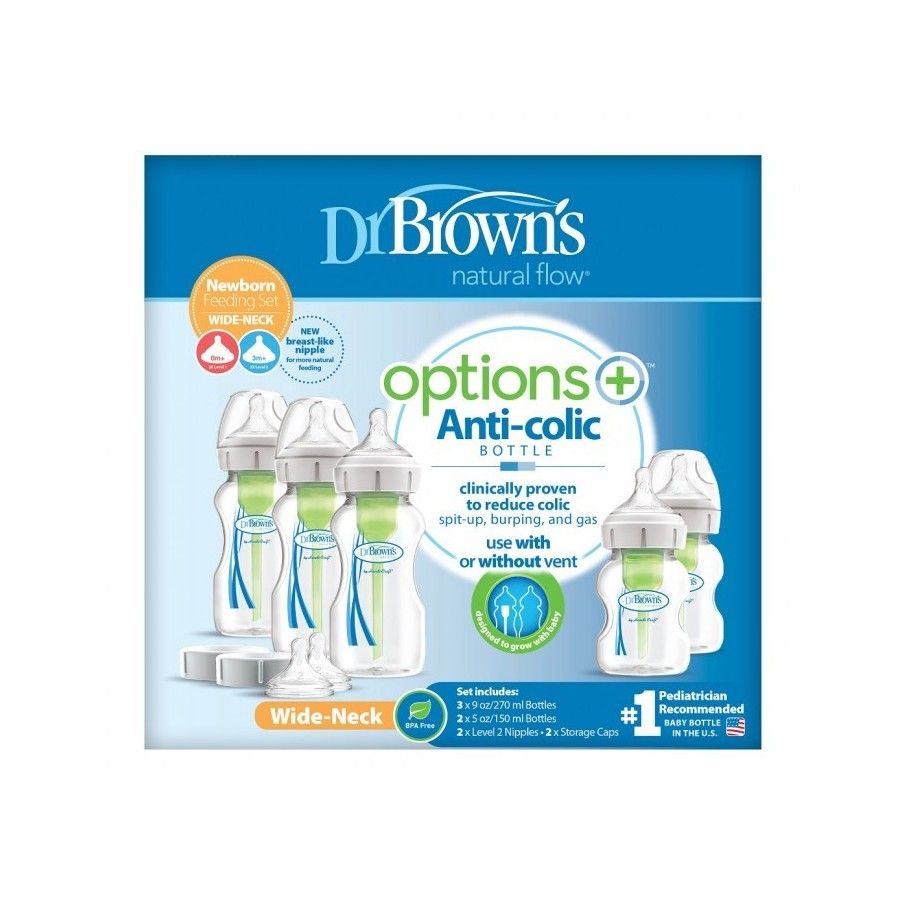 Dr. Brown's Zestaw do karmienia szeroka szyjka Options Plus Duży