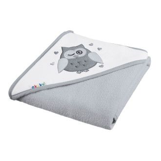 Okrycie kąpielowe 100x100 cm bawełna szary