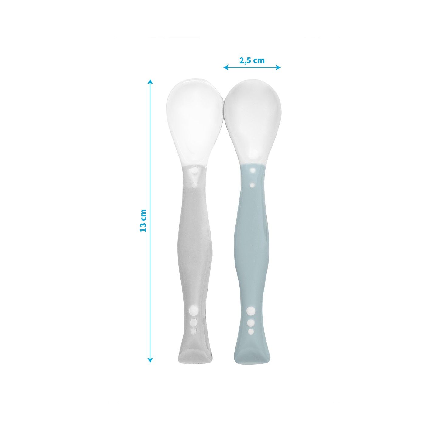 BabyOno Łyżeczki plastyczne dla niemowląt 2szt.