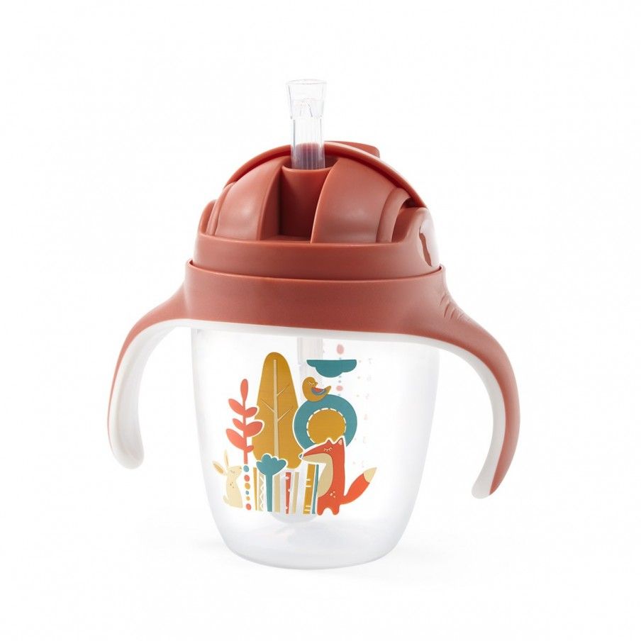 BabyOno Kubek niekapek z obciążoną słomką