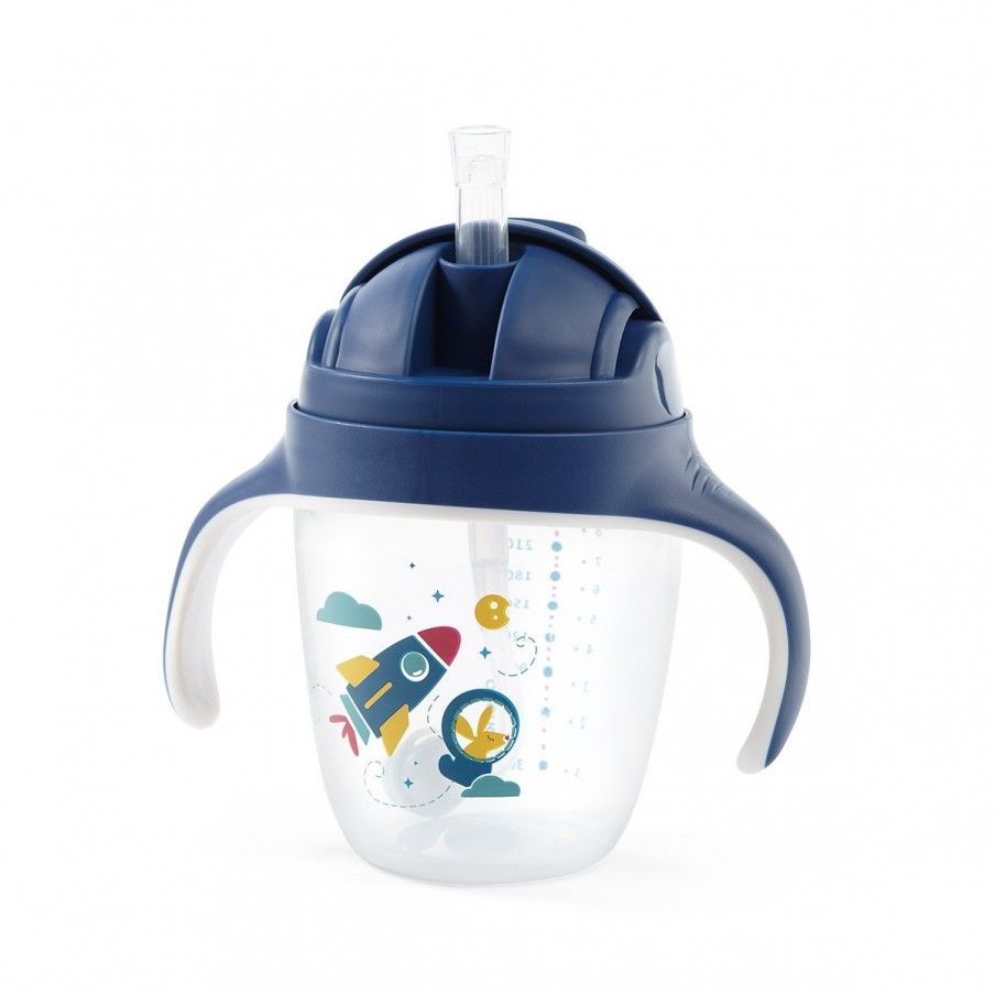 BabyOno Kubek niekapek z obciążoną słomką