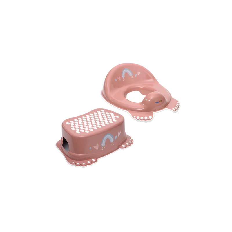 Antypoślizgowy zestaw toaletowy nakładka sedesowa oraz podest