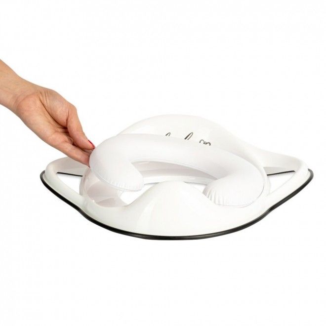 Miękka nakładka na sedes Lulu biało/czarna