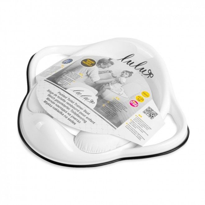 Miękka nakładka na sedes Lulu biało/czarna