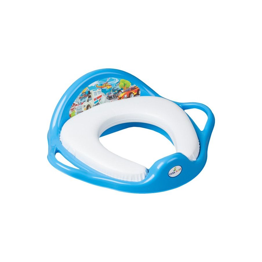 Nakładka sedesowa miękka Auta niebieska