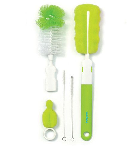Zestaw szczotek do butelek i smoczków z wymienną rączką zielony Take Care