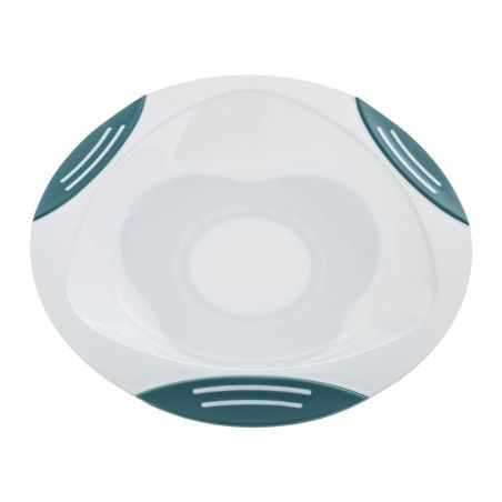 Talerzyk z przyssawką turkus/biel