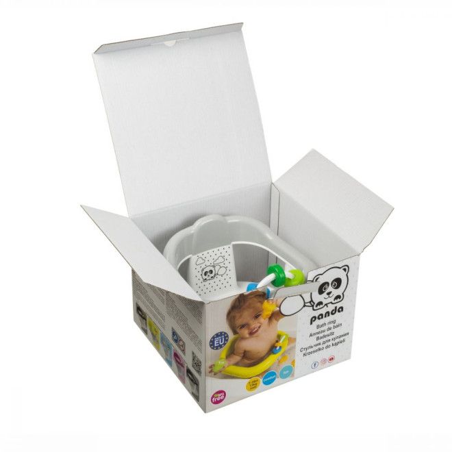 Maltex Krzesełko do kąpieli Panda zabawki biało szare
