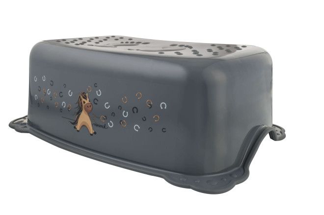 Podnóżek Konik stalowy szary