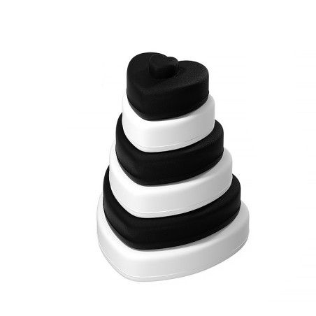 Wieża silikonowa Serca Black and White