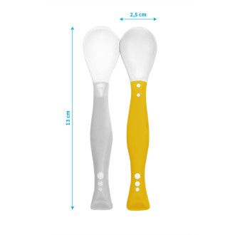 BabyOno Łyżeczki plastyczne dla niemowląt 2szt.