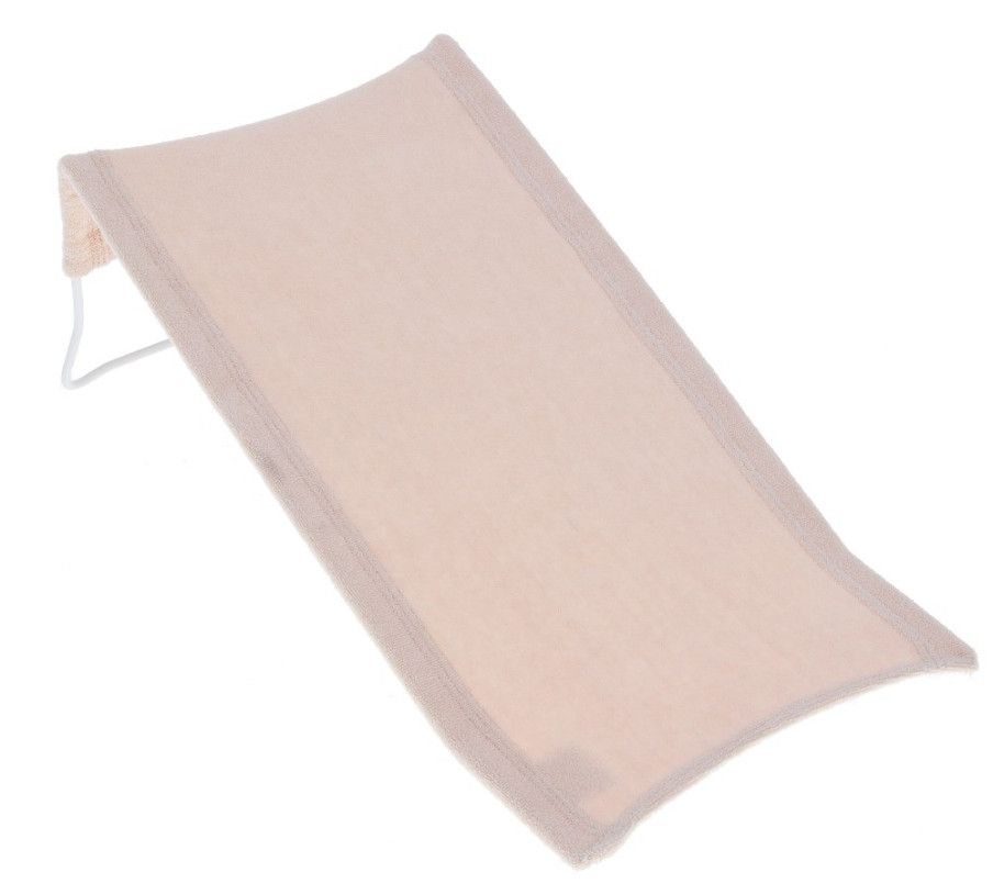 Leżaczek kąpielowy wysoki gruba frota beżowy