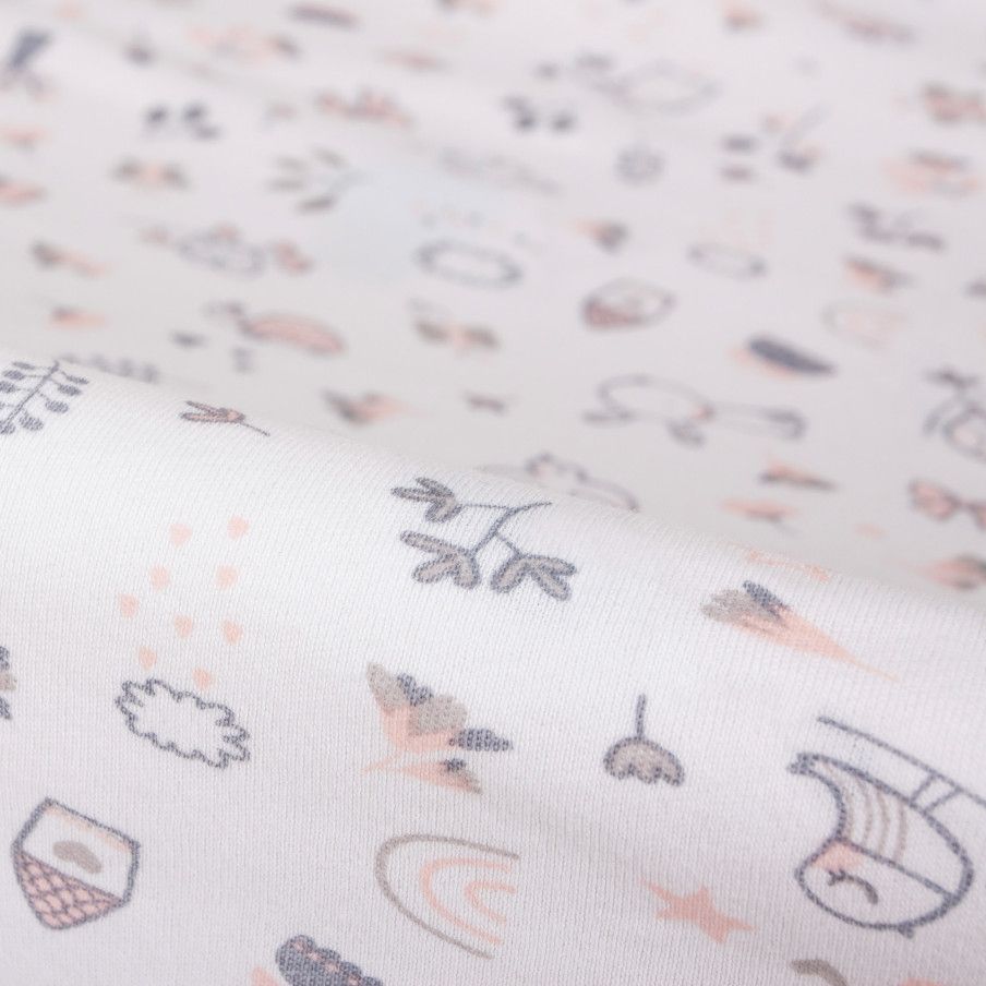 CEBA Pokrowiec na przewijak 50x70-80 2szt. Candy Pink + Bird World