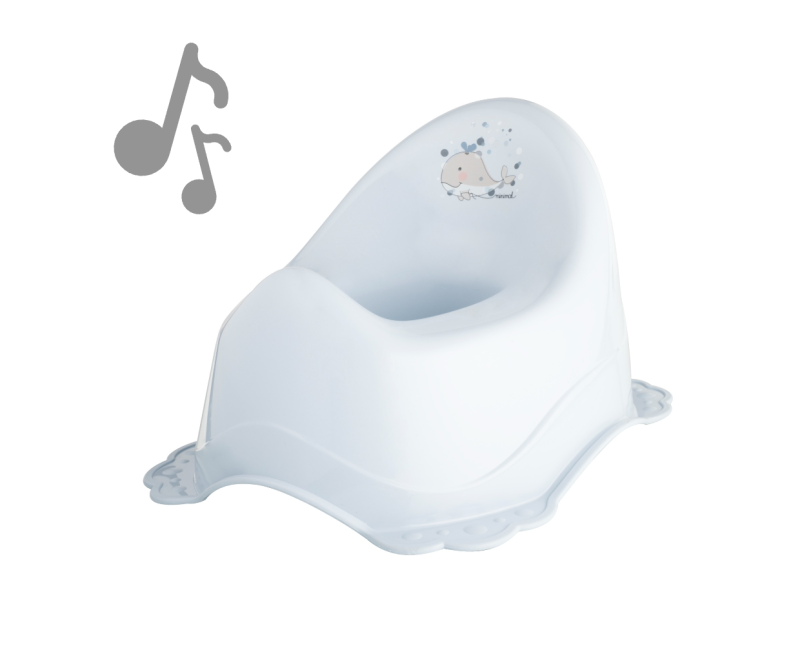 Nocnik z pozytywką Wieloryb satynowy błękit