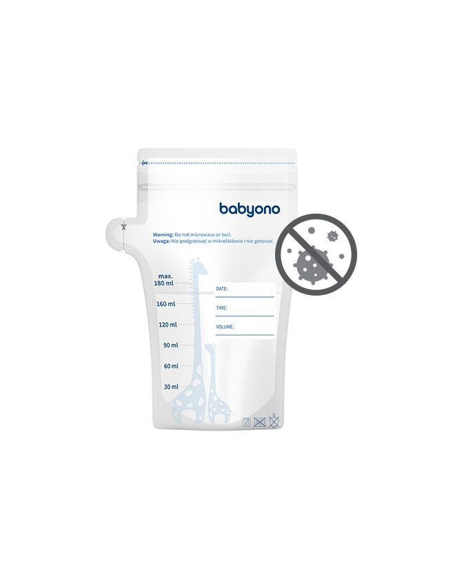 BabyOno Woreczki do przechowywania pokarmu 180ml.30szt.