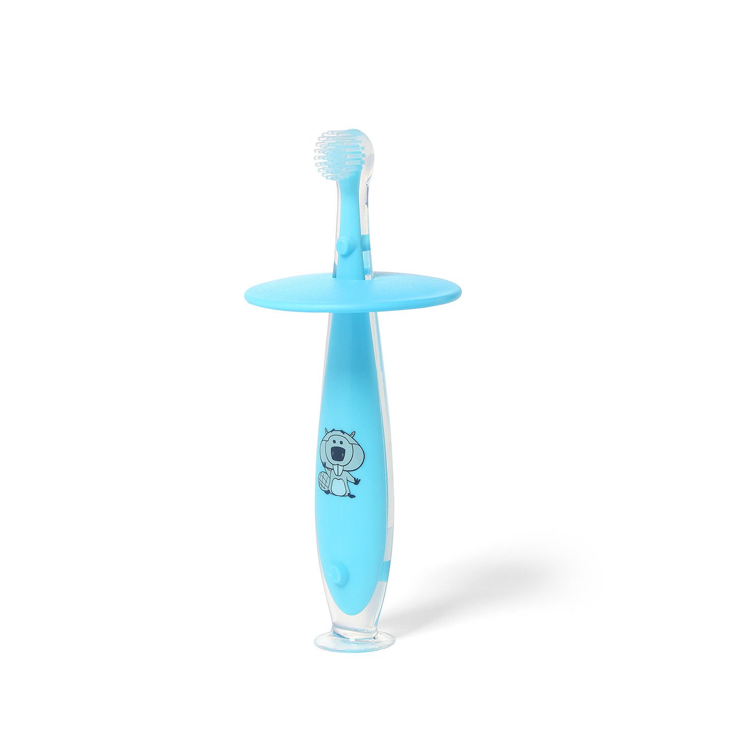 BabyOno Bezpieczna szczoteczka do zębów 6+ różowy/niebieski Take Care