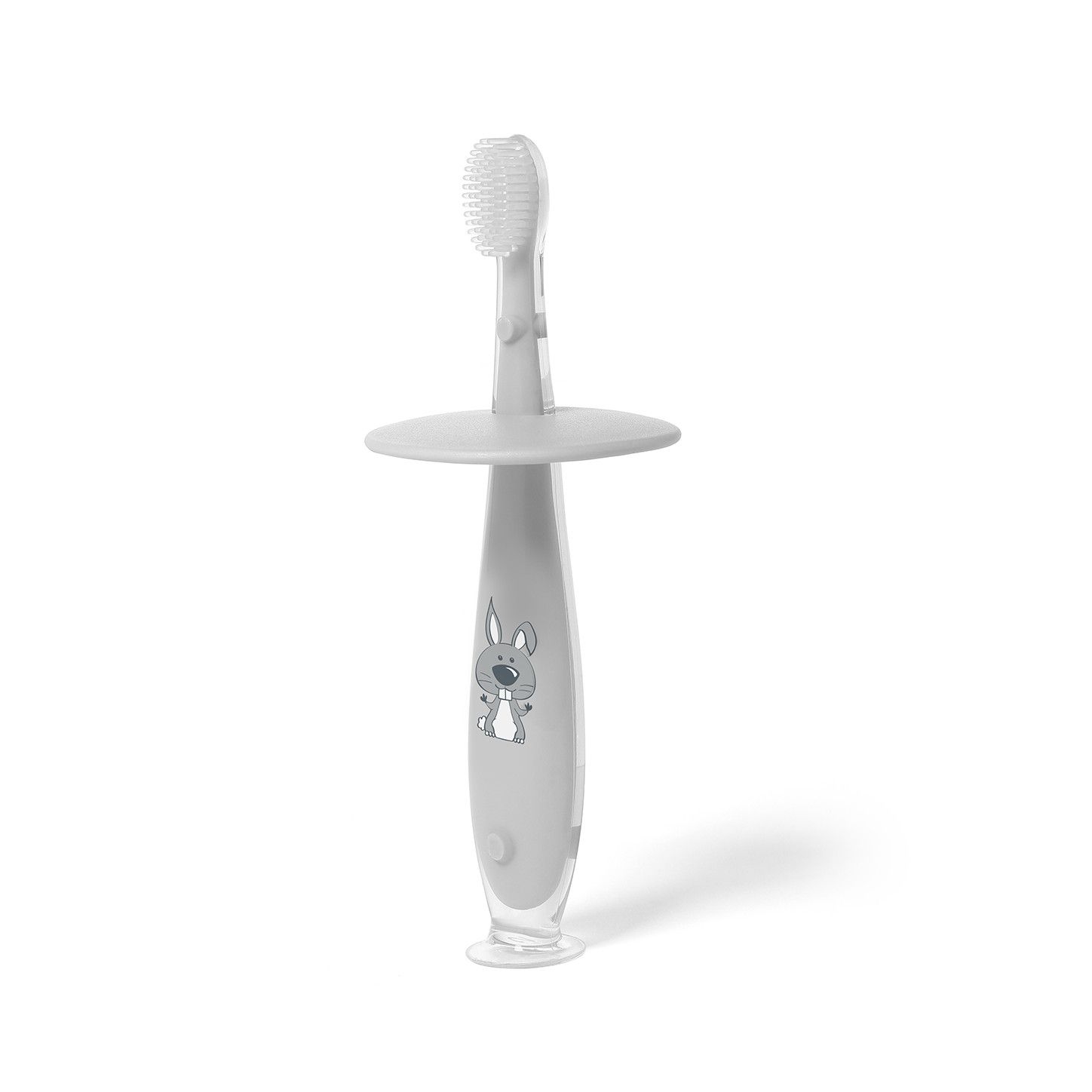 BabyOno Bezpieczna szczoteczka do zębów 12+ szary/miętowy Take Care