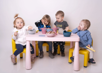 Miska silikonowa z przyssawką i łyżeczką Sage