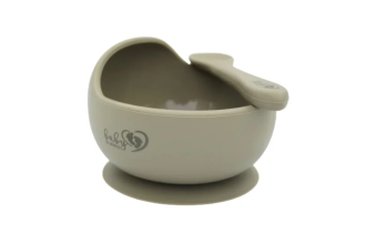 Miska silikonowa z przyssawką i łyżeczką Sage