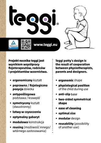 Tega Nocnik teggi biały/różowy