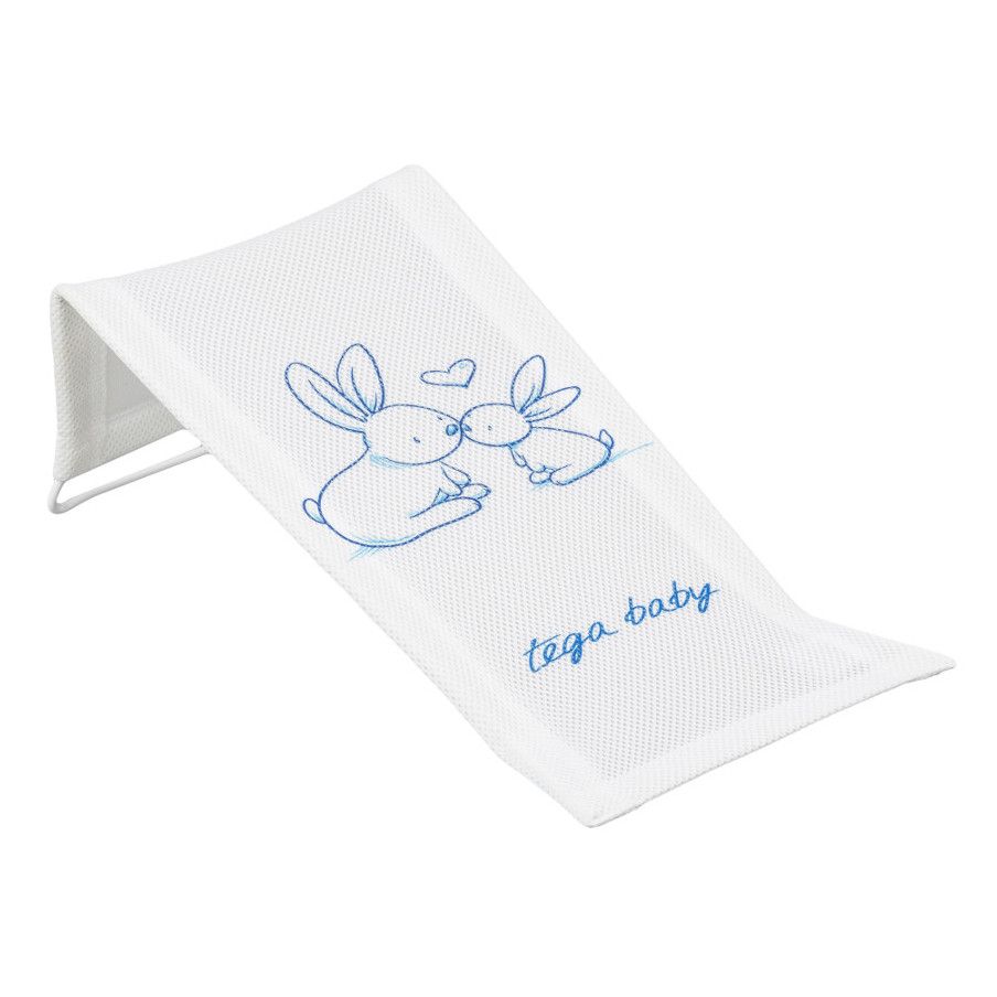 Leżaczek kąpielowy z wizerunkiem Króliczki biały