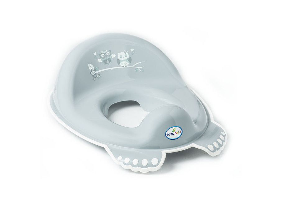 Tega Nakładka sedesowa antypoślizgowa Sowa szary