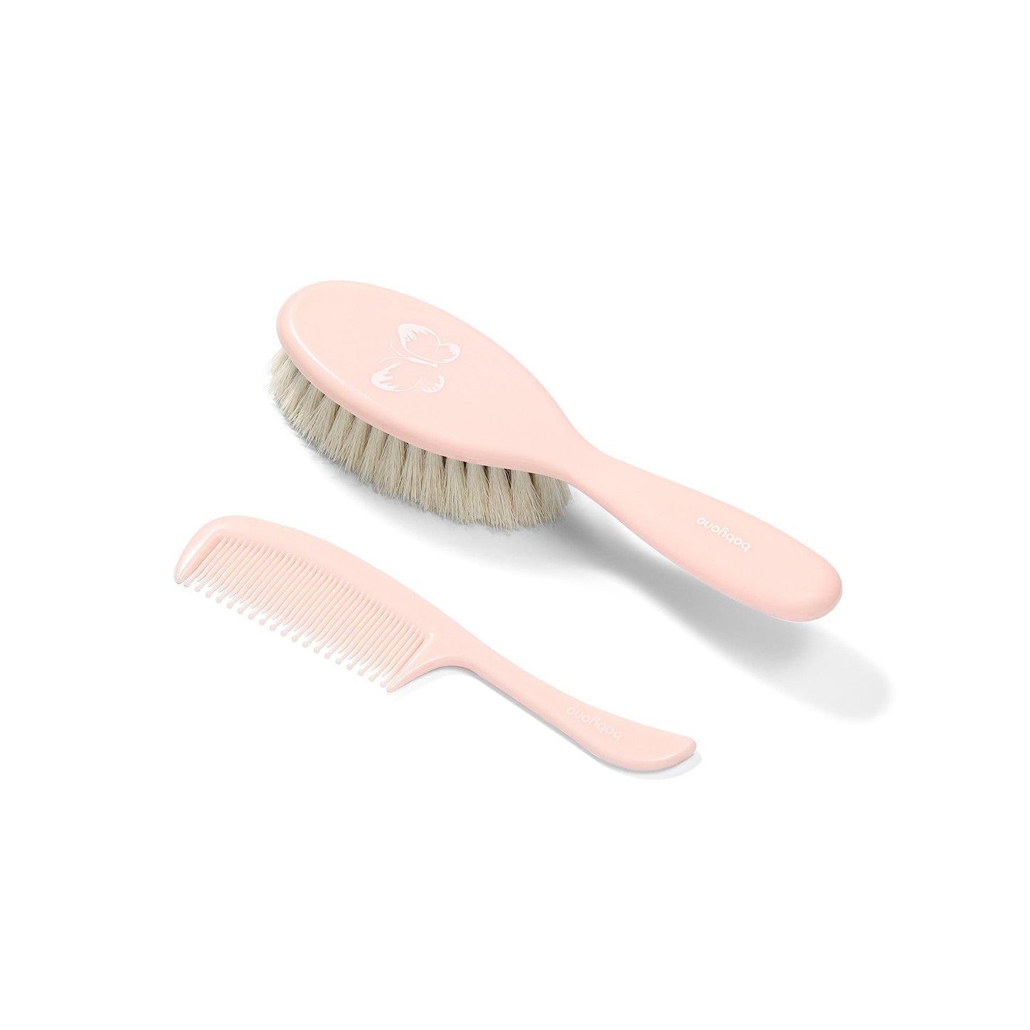 BabyOno Szczotka i grzebień do włosów naturalne super miękkie włosie RÓŻOWA Take Care
