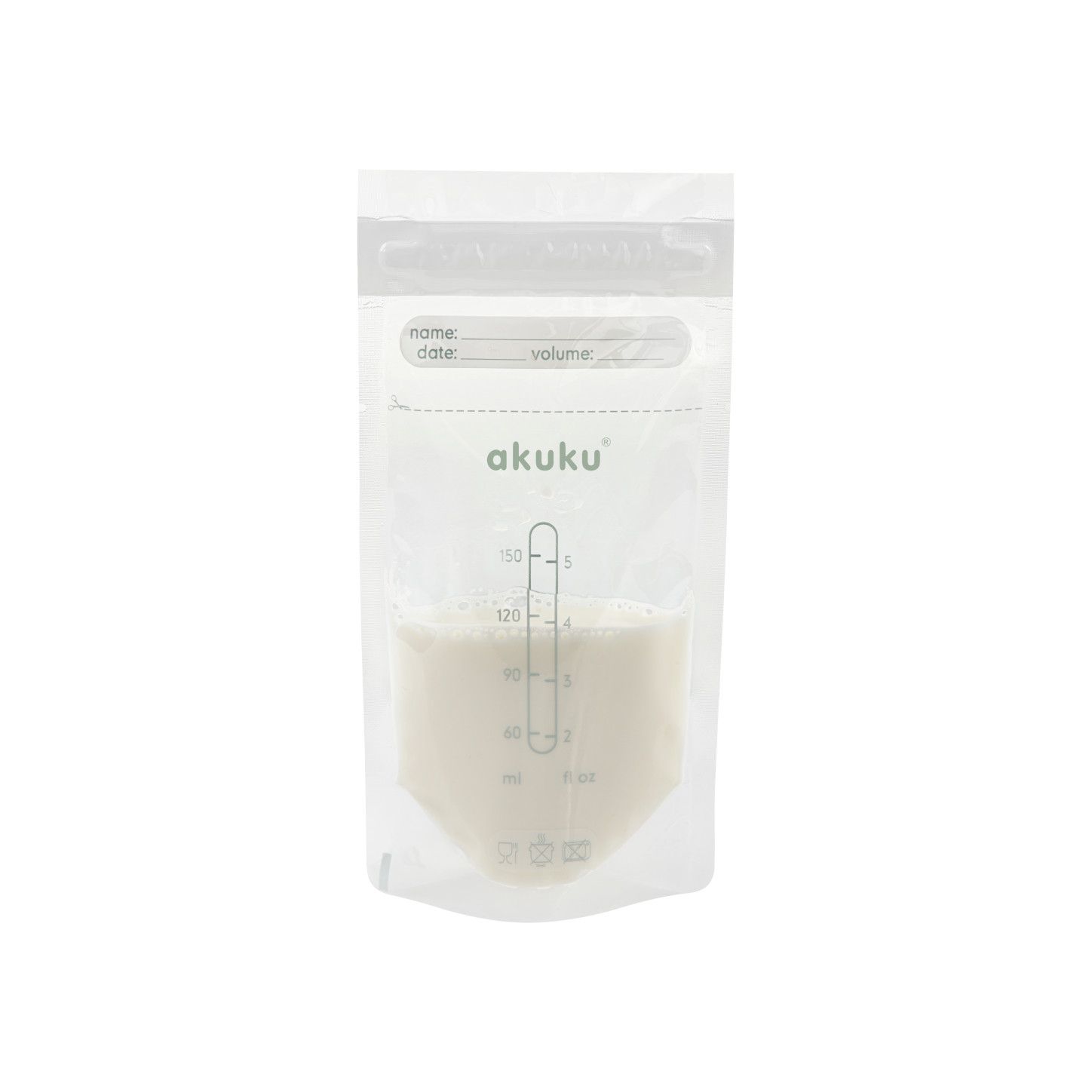 Akuku Sterylne woreczki do przechowywania pokarmu 150 ml