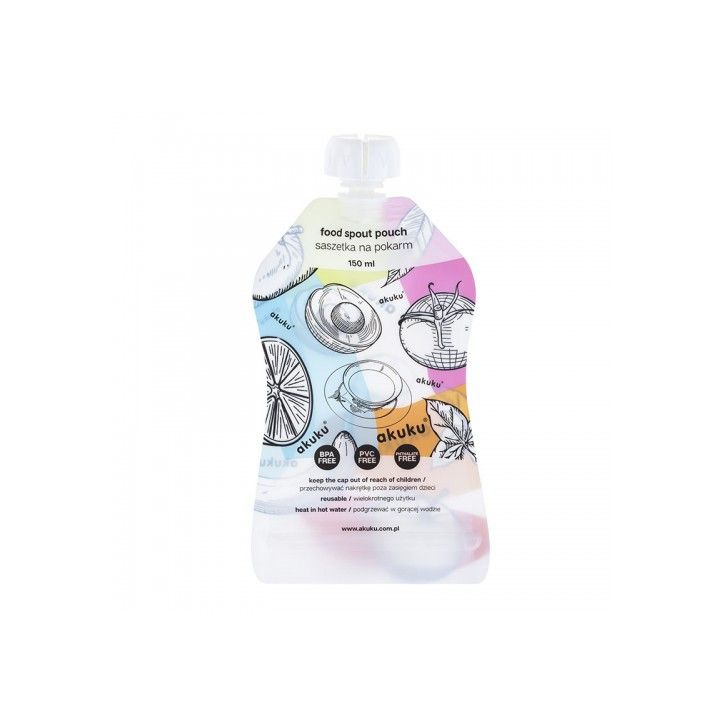 Akuku Saszetki wielorazowe na musy pokarm