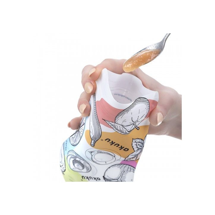 Akuku Saszetki wielorazowe na musy pokarm