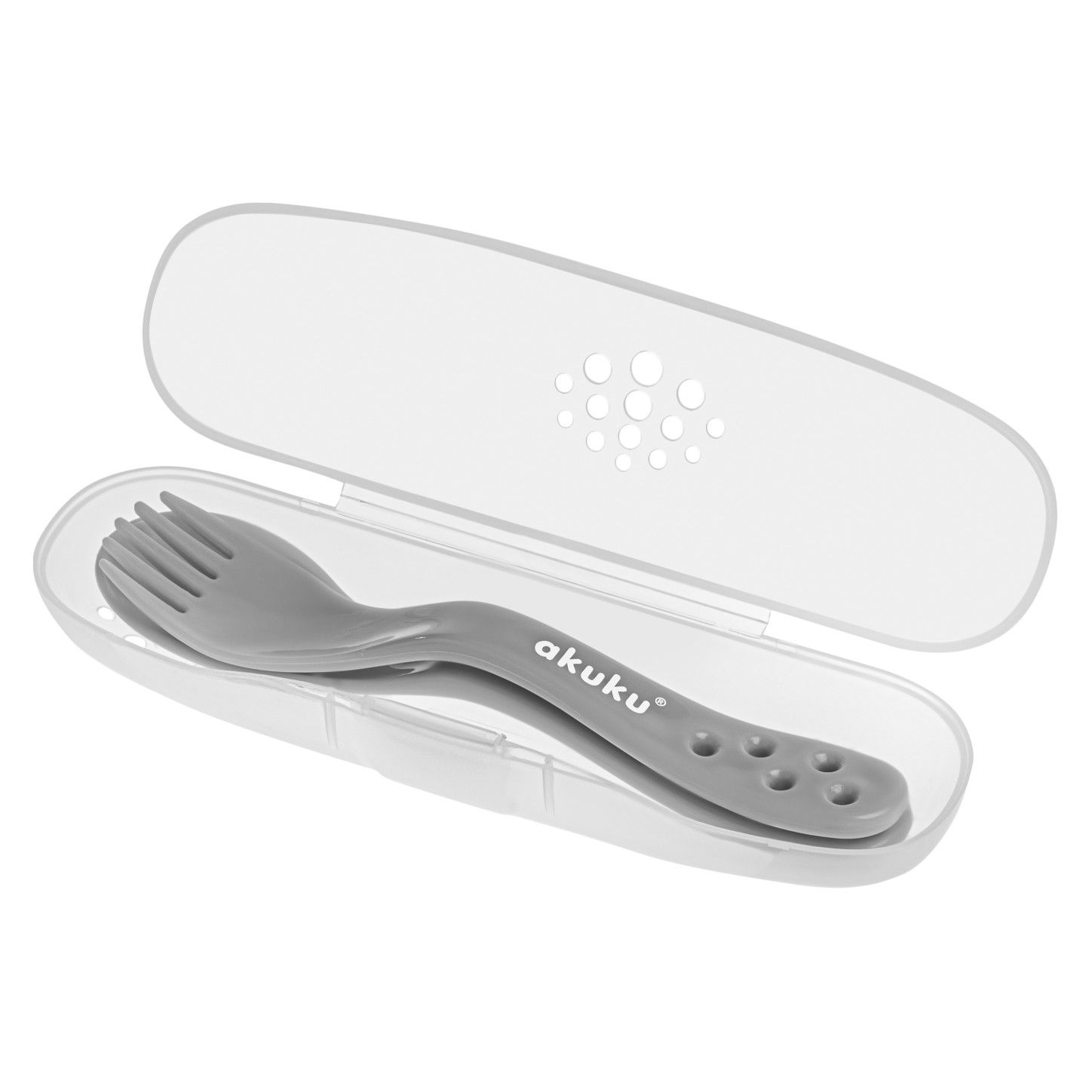 Akuku Sztućce w etui szare
