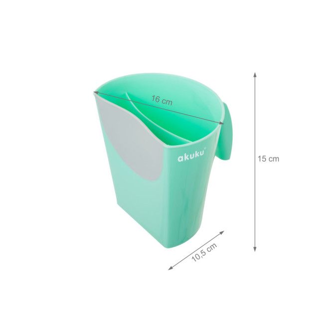 Akuku Kubek do spłukiwania głowy mięta-szary