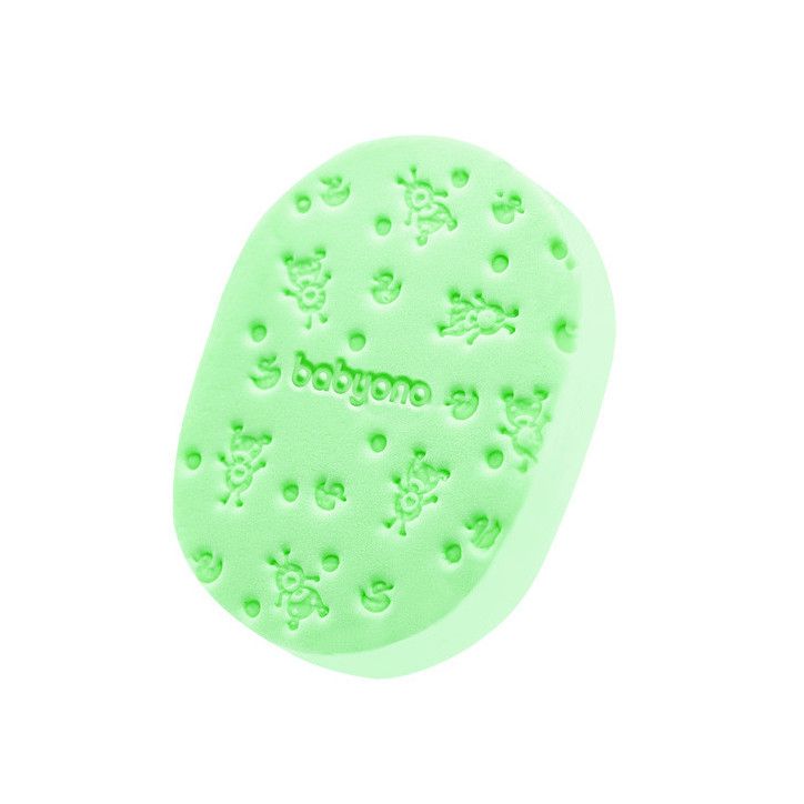 BabyOno Delikatna gąbka do kąpieli zielona Take Care