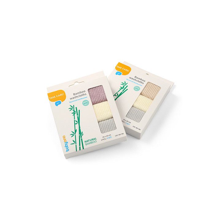 BabyOno Ręczniki bambusowe-myjki bambusowe Natural Bamboo