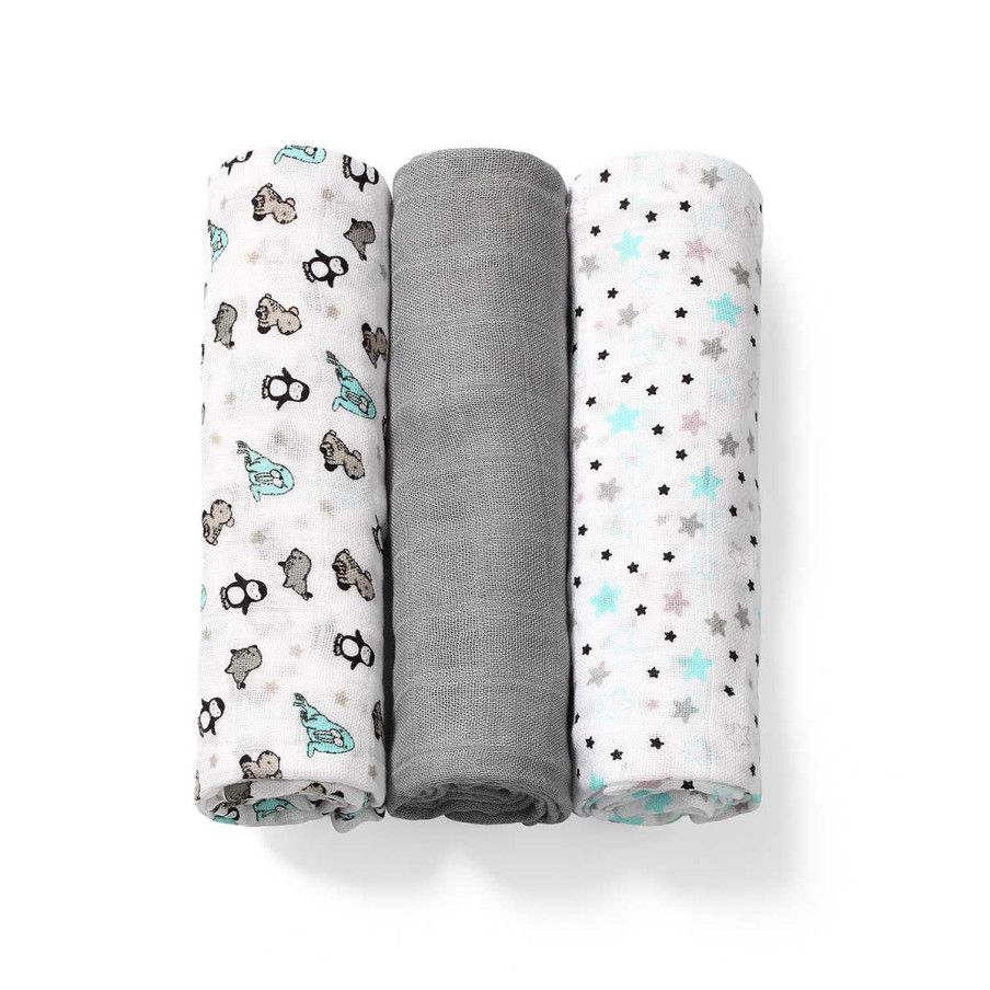 BabyOno Naturalne pieluszki z włókien bambusa organicznego szare Take Care