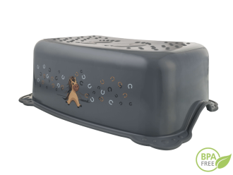 Podnóżek Konik stalowy szary