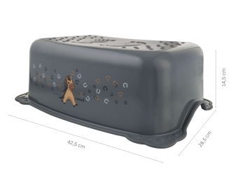 Maltex Podnóżek Konik stalowy szary